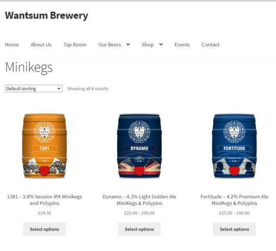 Wantsum Brewery Mini Keg Shop