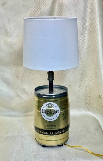 Warsteiner mini beer keg lamp